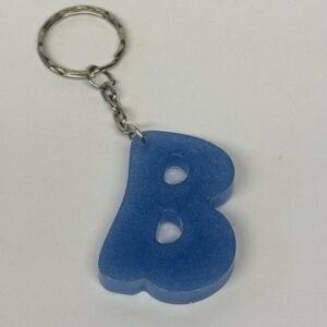 Porte clef bleu lettre B