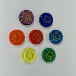 7 galets 7 chakras en résine