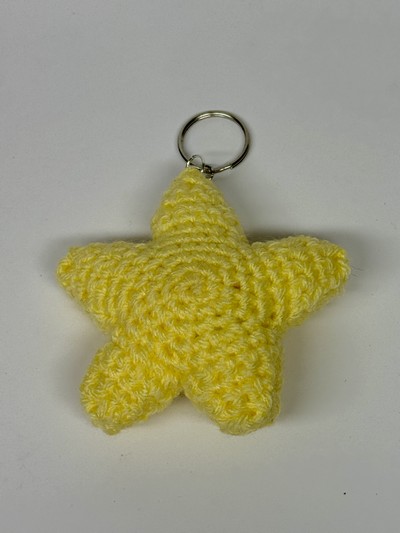 Etoile jaune porte clef