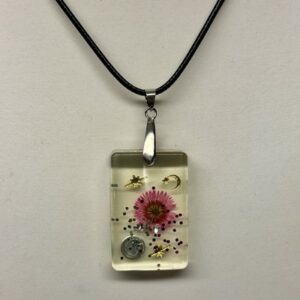 Pendentif rectangulaire avec incrustation