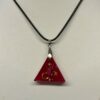 Pendentif rectangulaire rouge