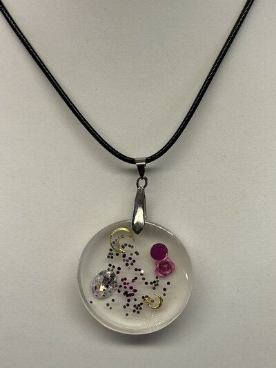 Pendentif rose rond