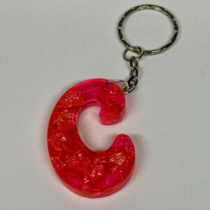 Porte clef Rouge lettre C