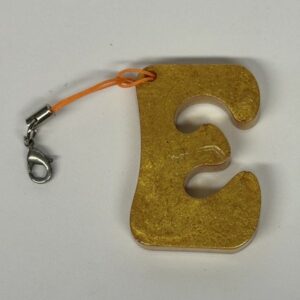 Porte clef OR lettre E