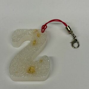 Porte clef blanc lettre Z